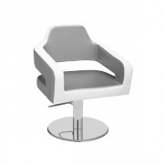 Fauteuil de coiffure design - Dimensions du fauteuil (L x P x H) : 65 x 65 x 91/113 cm