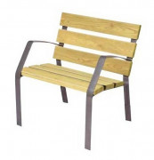 Fauteuil urbain en bois pin - longueur : 700 mm - certifié FSC