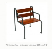 Fauteuil urbain bois et acier