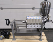 Filtre-presse à chambres pour huiles végétales - Capacité de filtration : 300 L/j - Volume de la cuve : 6 -10 L