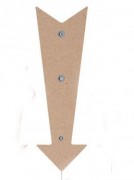 Flèche étiquette commerce à pique inox - Dimensions : 6 x 22 cm - PVC - pique inox 
