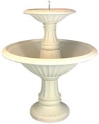 Fontaine d'extérieur double vasque en pierre - Dim. Ø112 cm