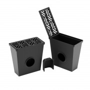 Caniveau grille rabattable