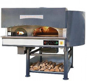 Four à bois rotatif - Capacité jusqu'à 14 pizzas - Production jusqu'à 240 p/h - Avec sole électrique motorisée