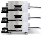 Four convoyeur électrique à pizza Ø30 ou 45 cm - Production jusqu'à 375 p/h - Température max: 320 °C (608 °F) - Surface de cuisson: 0,74 m2
