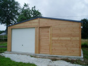 Garage atelier en bois - Superficie 36 m2 - Porte basculante motorisée