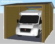 Garage en bois à toiture shingle