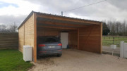Garage en bois sans porte - Bois Français 100% Douglas (classe III naturel)