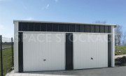 Garage métallique en kit monopente - Porte basculante