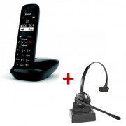 Gigaset AS690 DECT + Casque Mono -Téléphone Sans Fil + Casque Téléphonique