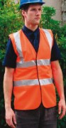 Gilet haute visibilité orange fluo