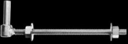 Gond tige filetée de 20 x 275 mm - Tige de 20 mm - Longueur de 275 mm