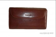 Grand portefeuille femme en cuir - Dimension : 20 x 11,5 cm - Poche à 3 compartiments