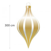 Grande boule de Noël pour magasin - H.300 x L.160 x P.160 cm - Rouge ou Rouge foncé et doré