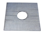 Grille d'arbre en acier galvanisé - Dim. L500 x l500 à L1200 x l1200 mm - Diam. intérieur 300 mm
