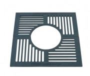 Grille d'arbre fonte carrée - L.972 x P.982 mm - ? intérieur : 45 cm