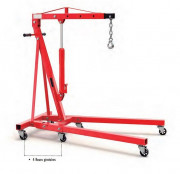 Grue d’atelier hydraulique repliable - Capacité 2 T - Hauteur max 2445 mm - 4 positions
