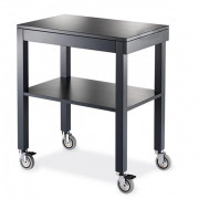 Gueridon de service hôtellerie en bois massif - Plateau mélaminé laqué