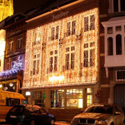 Guirlande lumineuse rideau LED - Lumière flash 490 ampoules - fil blanc - 230V