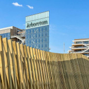 Habillage palissade urbain en bois