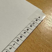 Intercalaires alphabétique 180 g/m² r/v