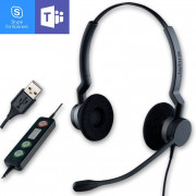 Jabra BIZ 2300 USB Duo -Version Microsoft Teams - Casque PC pour Skype