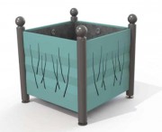 Jardinière acier à pommeaux