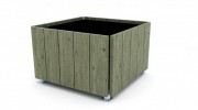Jardinière bois carrée fond en pin traité