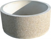 Jardinière cylindrique à fleur en béton