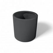 Jardinière cylindrique en polyester - Dim : 400 x 400 x H400 mm