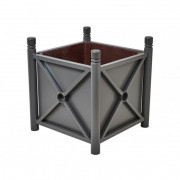 Jardinière en acier galvanisé 800x800 mm