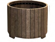 Jardinière ronde en plastique recyclé