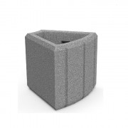 Jardinière en polyéthylène recyclable courbe