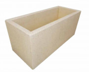 Jardinière rectangulaire en béton monobloc