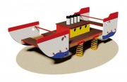 Jeu à bascule sur ressort bateau