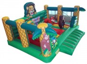 Jeu gonflable roi lion avec obstacles