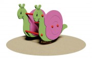 Jeu sur ressort biplace escargot
