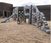 Structure jeu de grimpe avec toboggan - Age enfant 3+ - Hauteur de chute 2.70 m