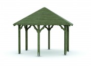 Kiosque en bois hexagonale