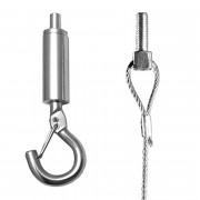 Kit crochet avec câble fileté M6 - 2 à 5 ML