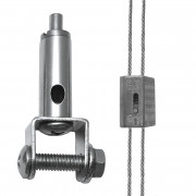 Kit support suspendu avec galet - 15 kg Charge - Lot 10 pcs - L.2ML à 5 ML