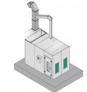 Laboratoire de préparation de peinture ventilé - Clé en main - Dim (LxlxH) : 3570 x 2100 x 2550 mm