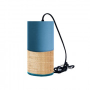 Lampe baladeuse en raphia et coton