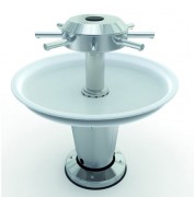 Lavabo fontaine circulaire pour accessibilité PMR - Équipement sanitaire pour personnes en fauteuil roulant 