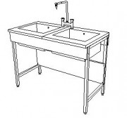 Laverie grès pour paillasse de laboratoire