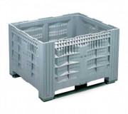 Caisse palette en PEHD 690 L - Parois ajourées ou pleine - 2 ou 3 semelles - Dim. L1200 x l1000 x H785 mm