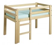 Lit pour enfant surélevé en bois - Dim. L1290 x H910 x P720 mm - H. sommier 58.5 cm