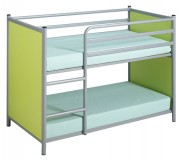 Lit superposé pour maternelle en métal - Couchage : 60 x 120 cm -  Structure monobloc métallique