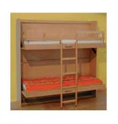 Lits superposés escamotables en bois