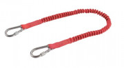 Longe porte outils nylon élastique - Mousquetons fixes - Charge 10 kg - Extensible de 770 à 1400 mm